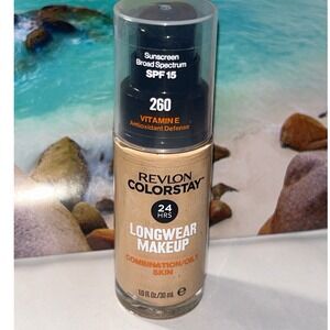 Revlon Colorstay Longwear Combination Oily Skin Foundation 260 Light Honey